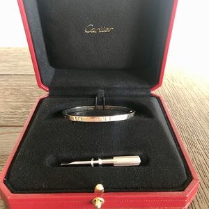 Cartier love white gold bracelet